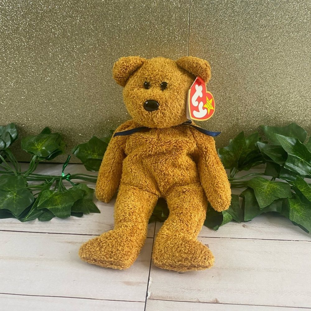 Ty Bernie Baby Fuzz with rare misprint